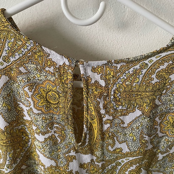 Michael Kors Yellow Gold Ruched Blouse - Picture 11 of 11